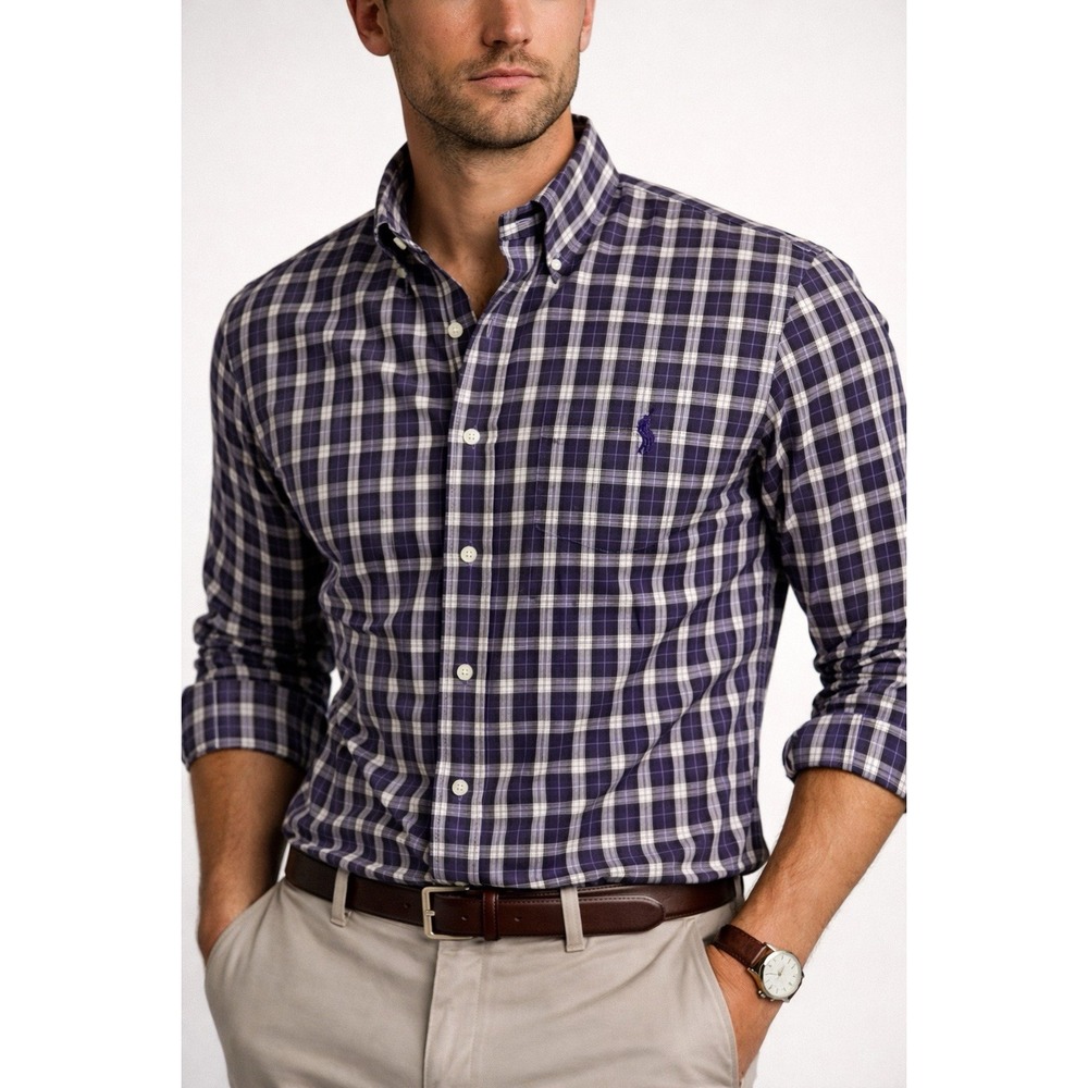Ralph Lauren Blake Shirt Mens XXL Multicolor Plaid Button Down Pony L/S